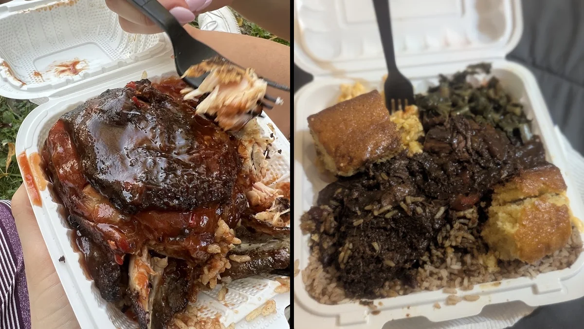 Hearty entrees served with rice and sides.