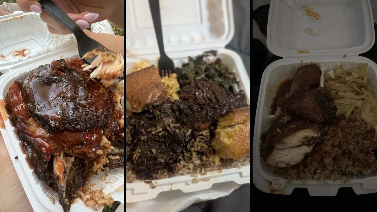 Hearty entrees served with rice and sides.